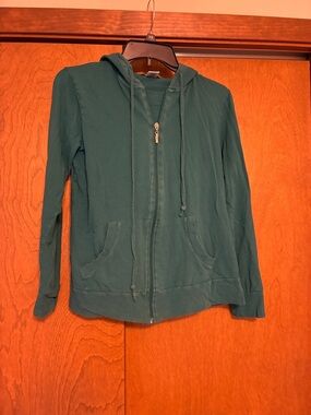 Women's Teal Zip-Up Hoodie Jacket